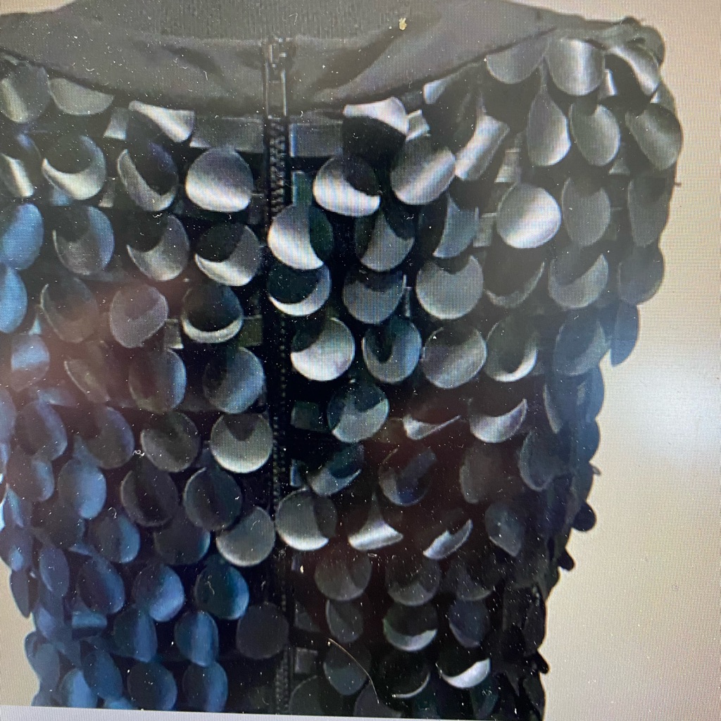 Muse Size 12- Faux Leather Petal Dress